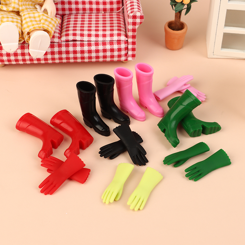 Garden Gloves - 1 Zestaw 1:12 Miniaturowe Kalosze dla