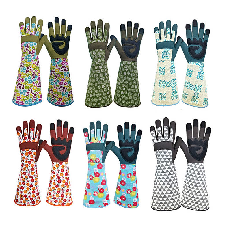Garden Gloves - Damskie rękawice ogrodnicze z długim rękawem,