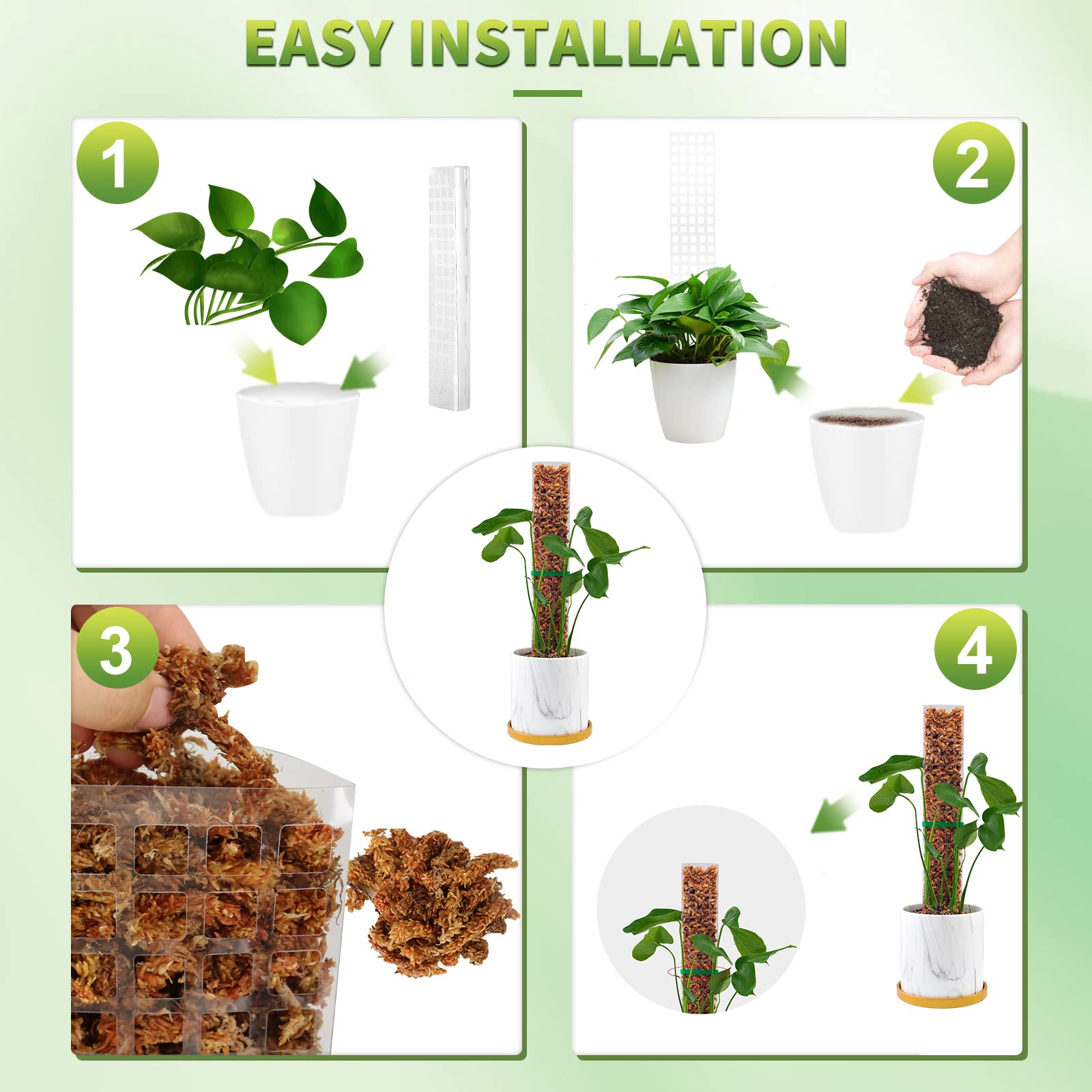 Moss Poles Plants Plant Suppor – Indoor Herb Garden recenzja i cena