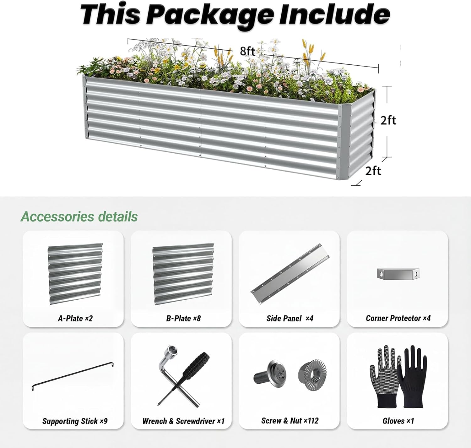 Zewnętrzna ocynkowana podwyższ – Raised Garden Bed recenzja i cena