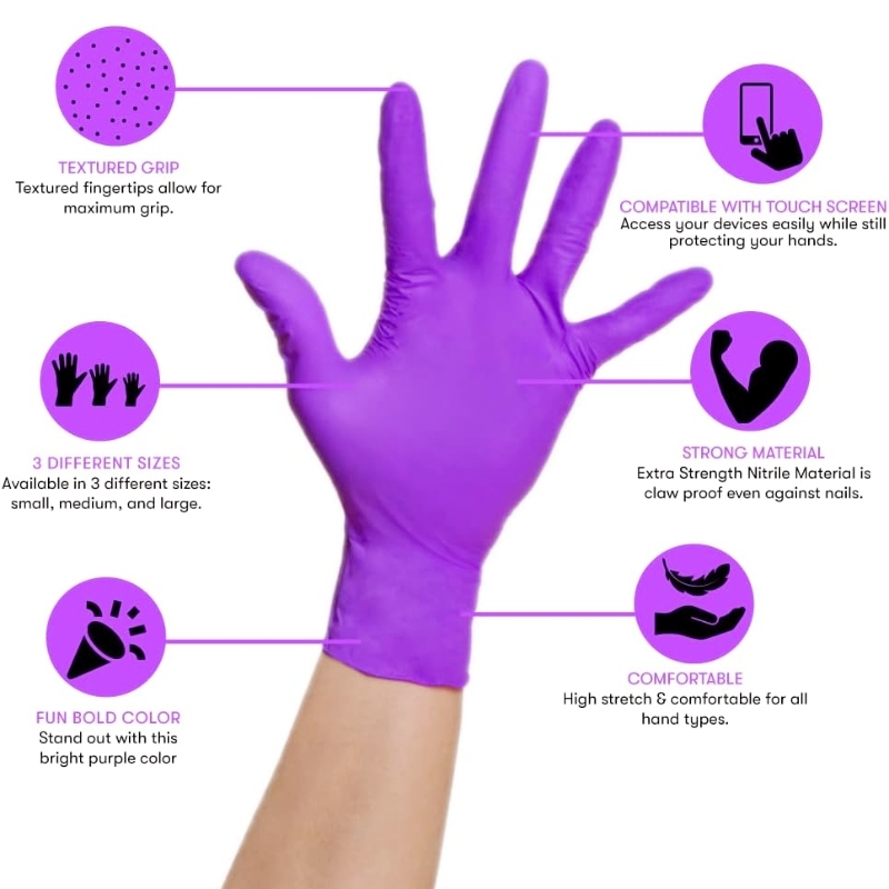 50/100 SZTUK Fioletowe Rękawic – Garden Gloves recenzja i cena